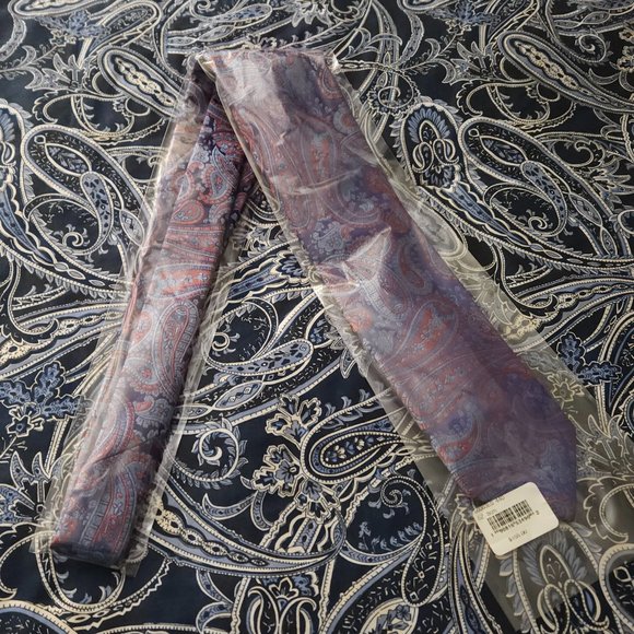 NWT ROBERT TALBOTT "BEST of CLASS" SILK PAISLEY TIE - Picture 6 of 10
